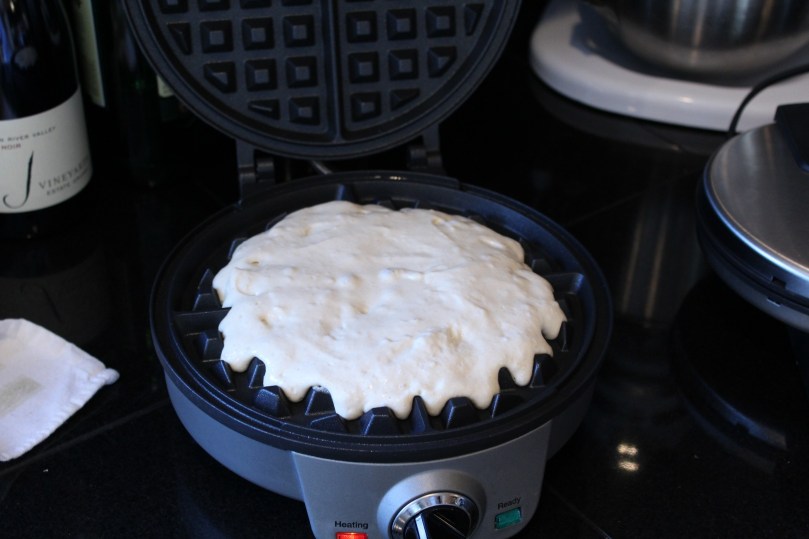 poured-waffle-batter
