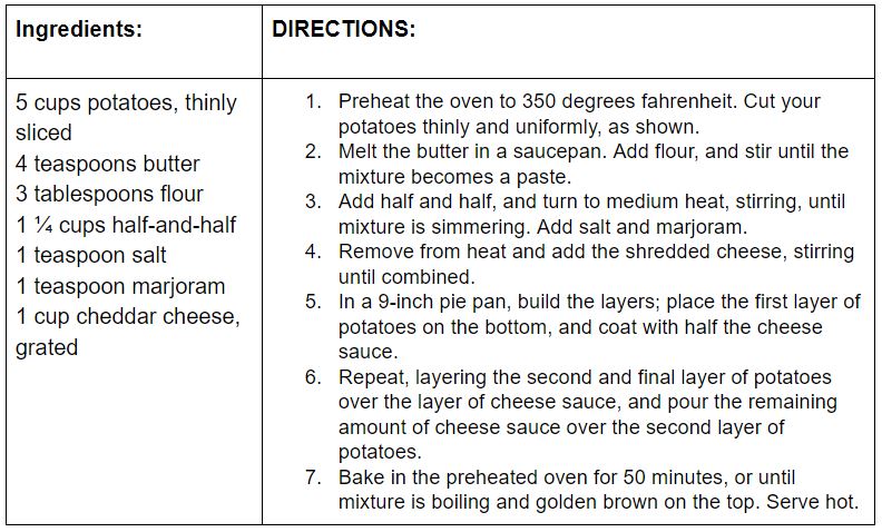 easy scalloped potatoes recipe picture